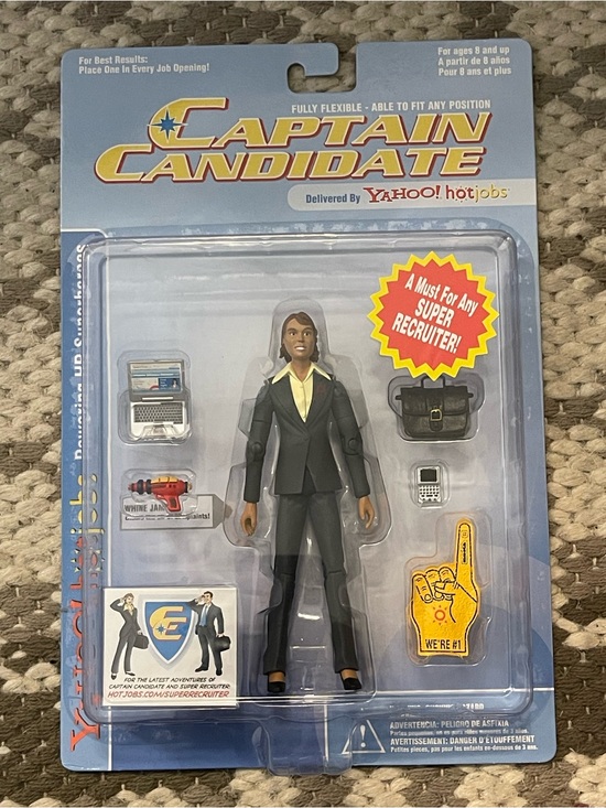 Vintage 2006 Yahoo! HotJobs Captain Candidate Action Figure Female Variant NIP
